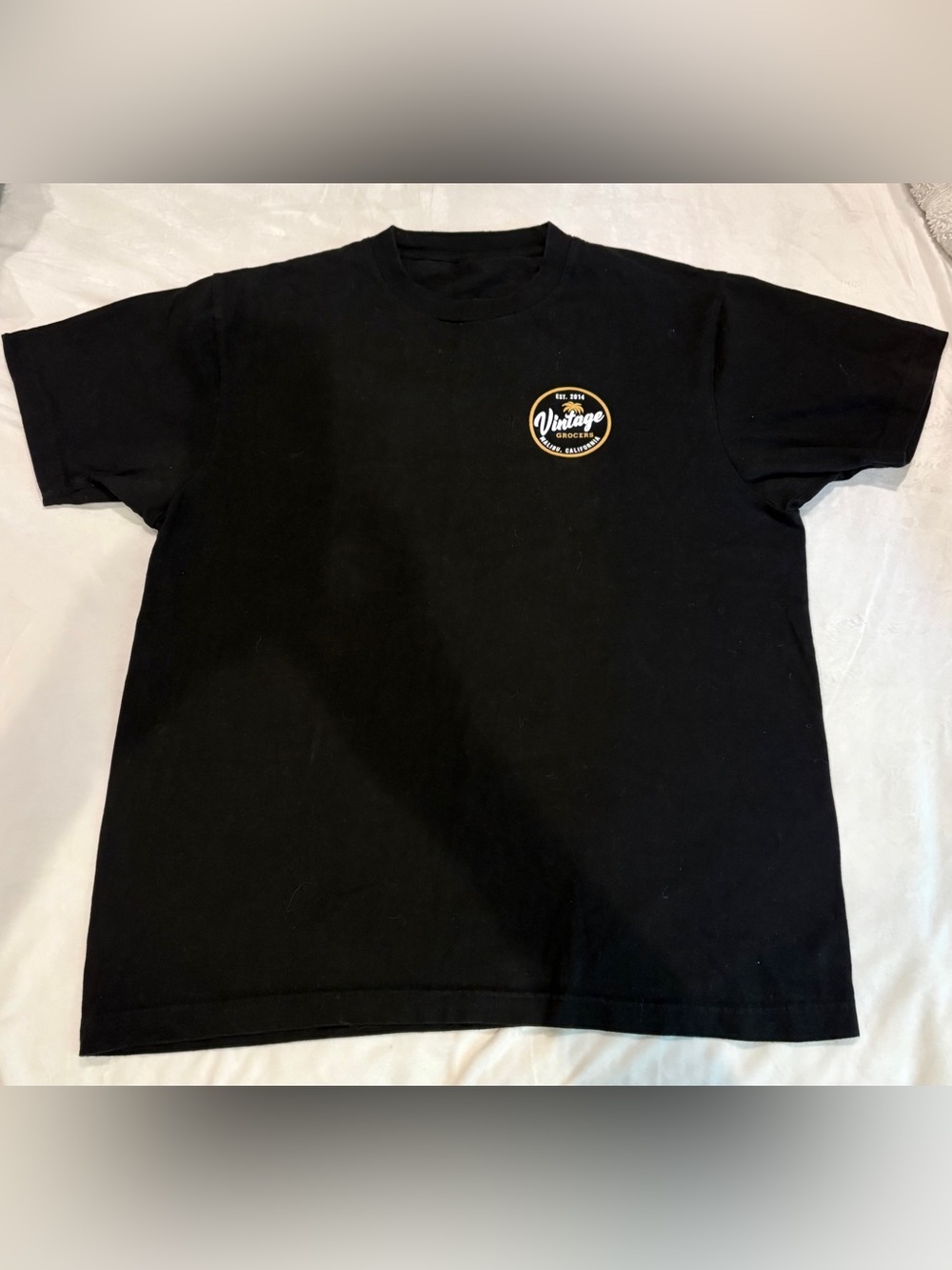 Vintage Grocers Black Logo Tee